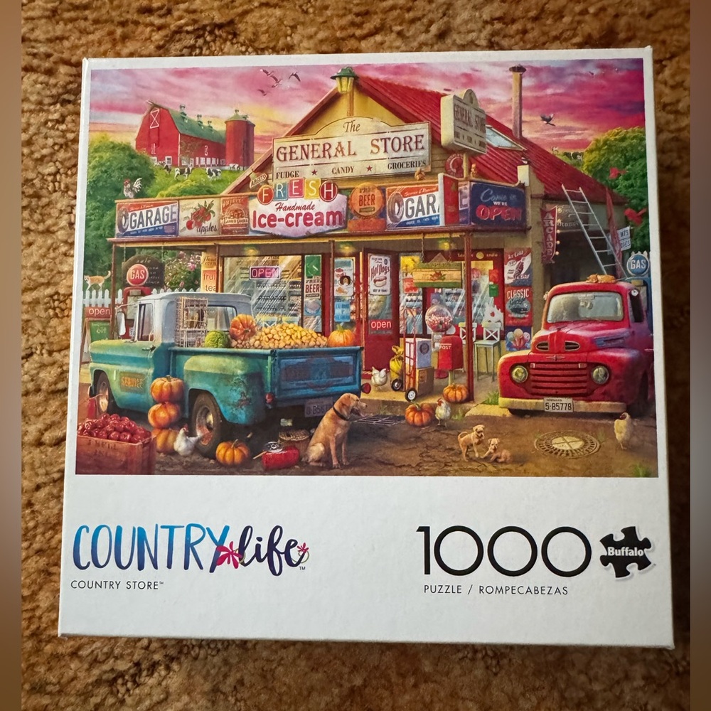 Country Store 1000-Piece Jigsaw Puzzle - Blue & Red